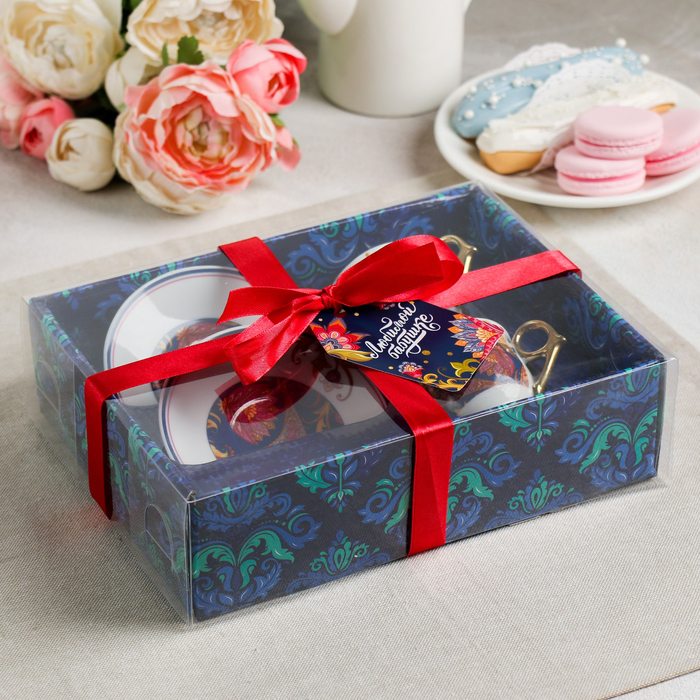 Сервиз "Орнамент" чашка 2 шт. 80 мл, блюдце 2 шт. 11 см