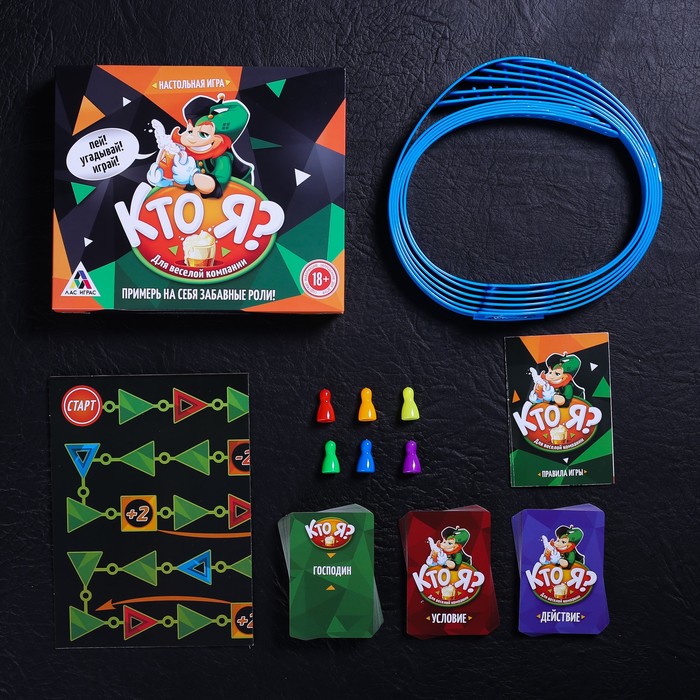Игра настольная для веселой компании "Кто я?"
