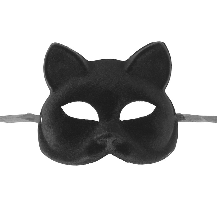 Карнавальная маска "Кошечка", цвет черный