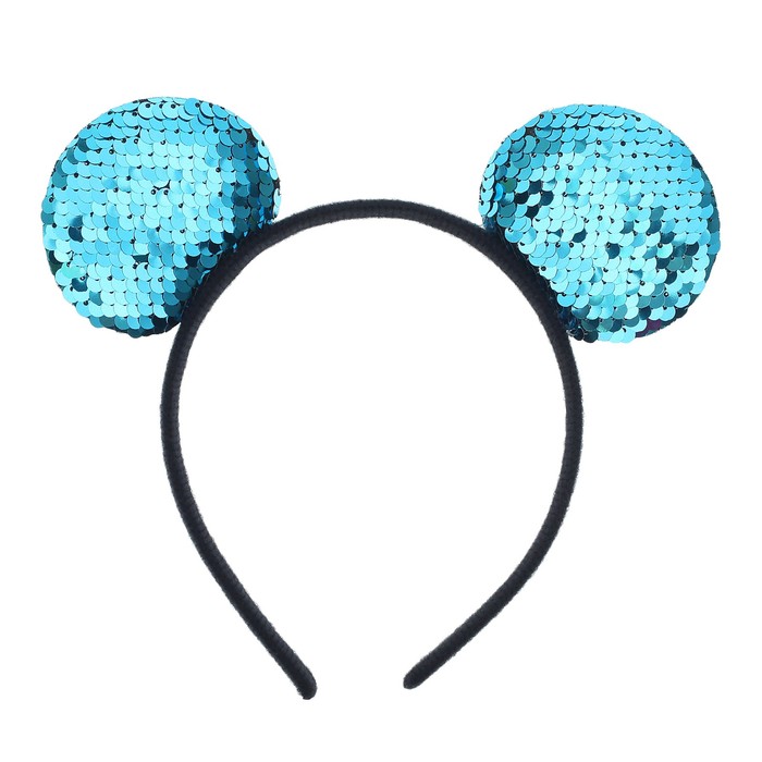 Карнавальный ободок "Ушки" с пайетками