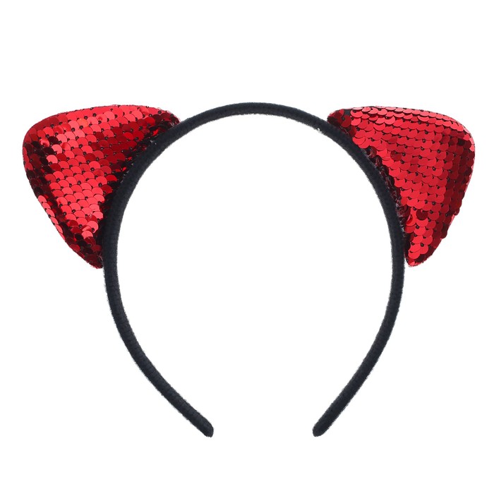 Карнавальный ободок "Кошечка" с пайетками