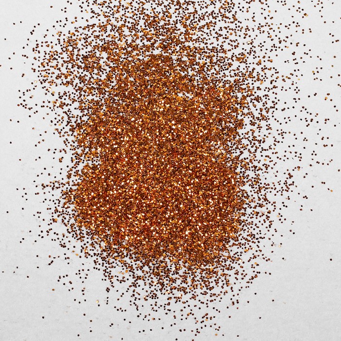 Наполнитель для шара, глиттер, блёстки, 0,4 мм, 500 г, цвет медный
