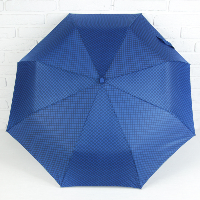 Зонт полуавтоматический "Сетка", R=50см, цвет синий