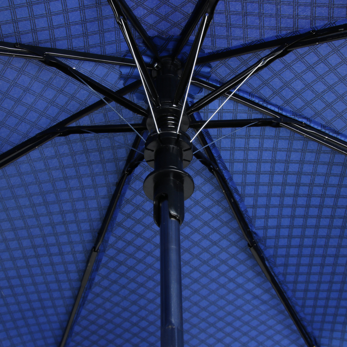 Зонт полуавтоматический "Сетка", R=50см, цвет синий
