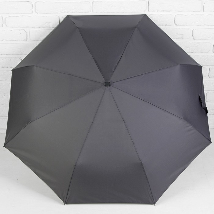 Зонт автоматический "Фактура", R=52см, цвет серый