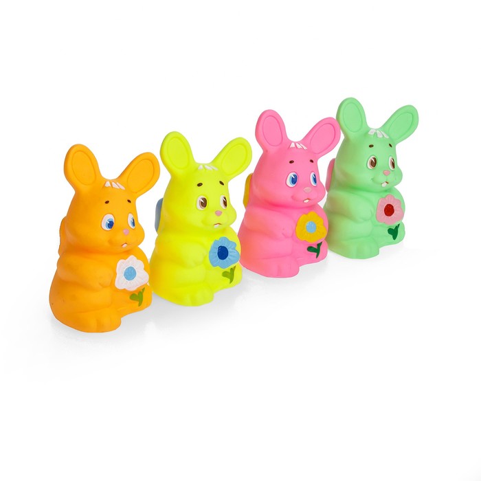 Резиновая игрушка "Зайка лапочка", МИКС