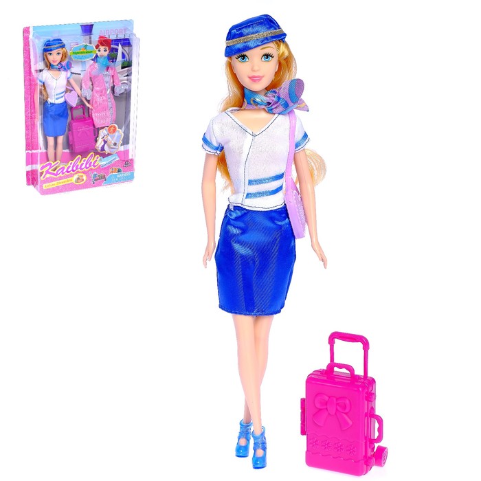 Кукла модель "Стюардесса Жанна" с аксессуарами, МИКС