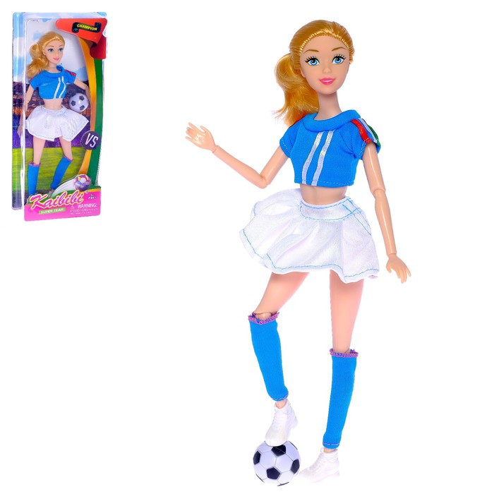 Кукла модель "Футболистка" с аксессуарами, МИКС