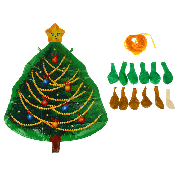 Фонтан из шаров "Новогодний", набор 12 шт.