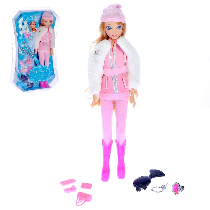 Кукла «Зимние каникулы» с колечком и аксессуарами, МИКС