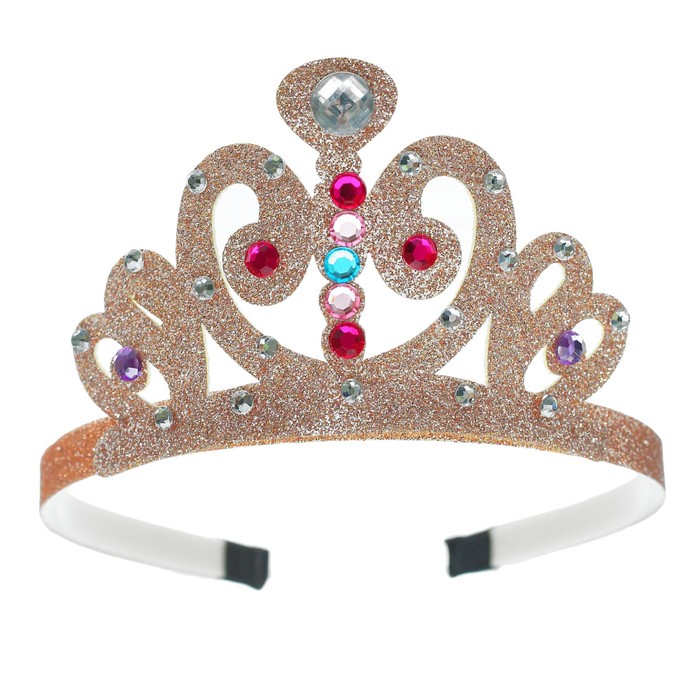 Корона на ободке "Принцесса", цвет розовый