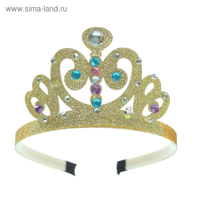 Корона на ободке «Принцесса», цвет золотой