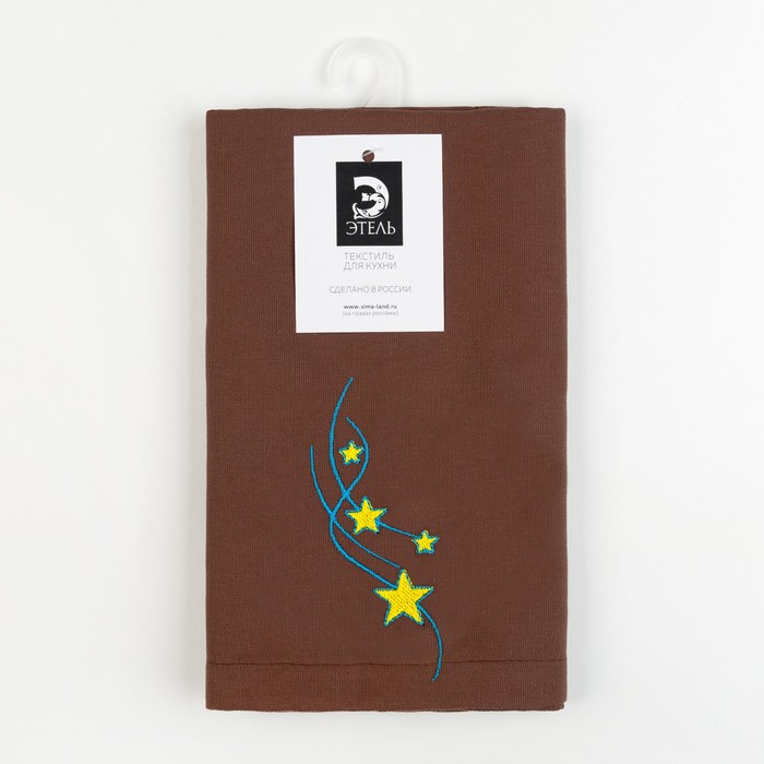Дорожка "Этель" Звездопад 40*140, саржа, цв. Шоколад, 100% хл, 200 гр/м2