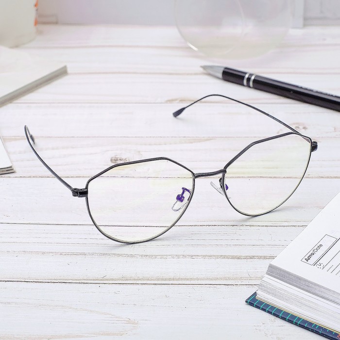 Очки "Компьютерные", стиль, линза пластик, оправа металл, цвет МИКС