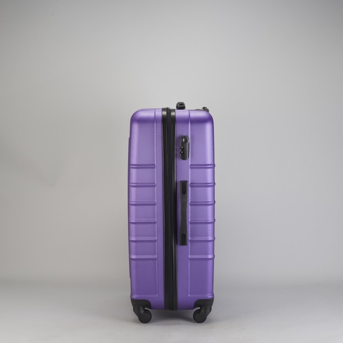 Чемодан большой "Сетка" 28", отдел на молнии, кодовый замок, 4 колеса, цвет фиолетовый