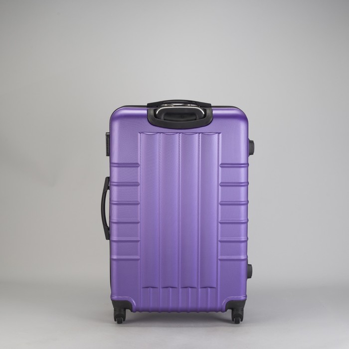 Чемодан большой "Сетка" 28", отдел на молнии, кодовый замок, 4 колеса, цвет фиолетовый
