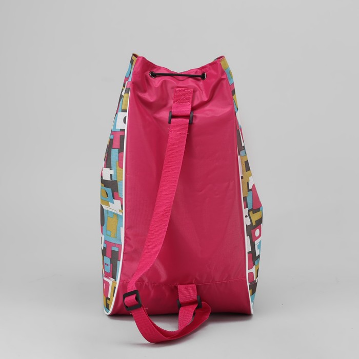 Рюкзак "Буквы", 1 отдел на стяжке шнурком, цвет розовый
