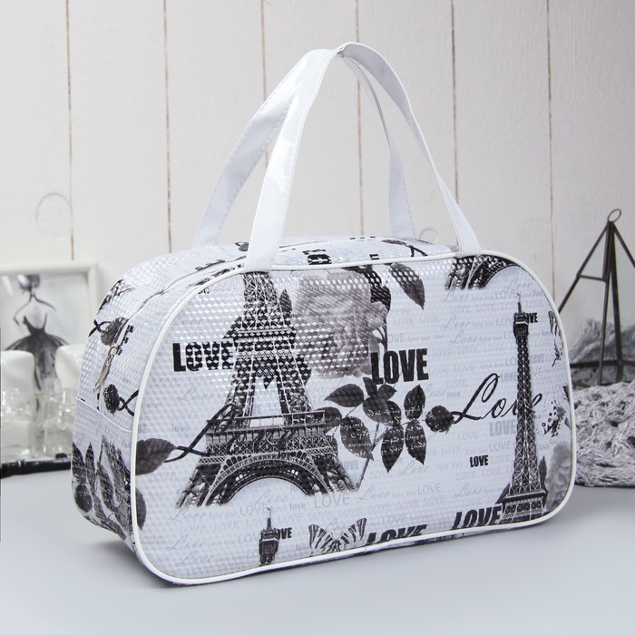 Сумка женская, отдел на молнии, ручки, цвет белый