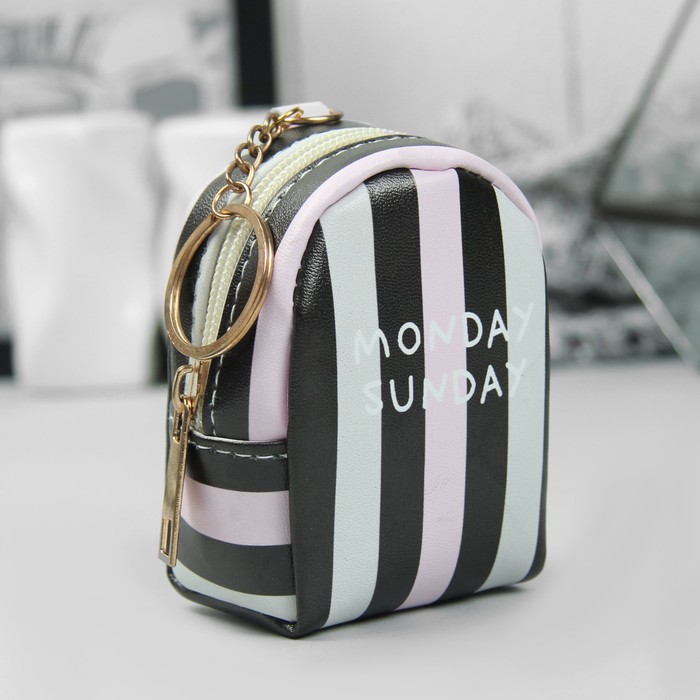 Кошелёк женский, отдел на молнии, кольцо, цвет чёрный