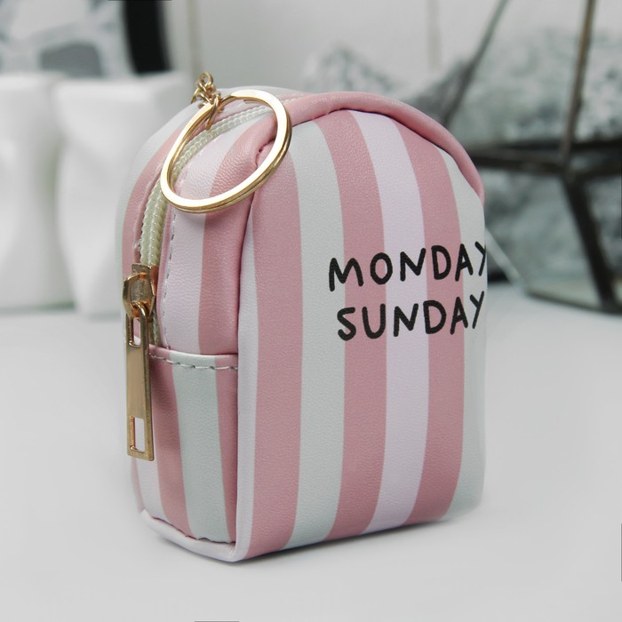 Кошелёк женский, отдел на молнии, кольцо, цвет пудровый