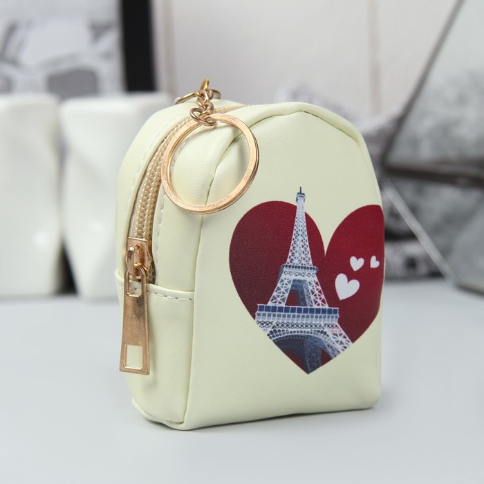 Кошелёк женский, отдел на молнии, кольцо, цвет жёлтый