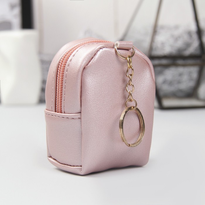 Кошелёк женский, отдел на молнии, кольцо, цвет розовый