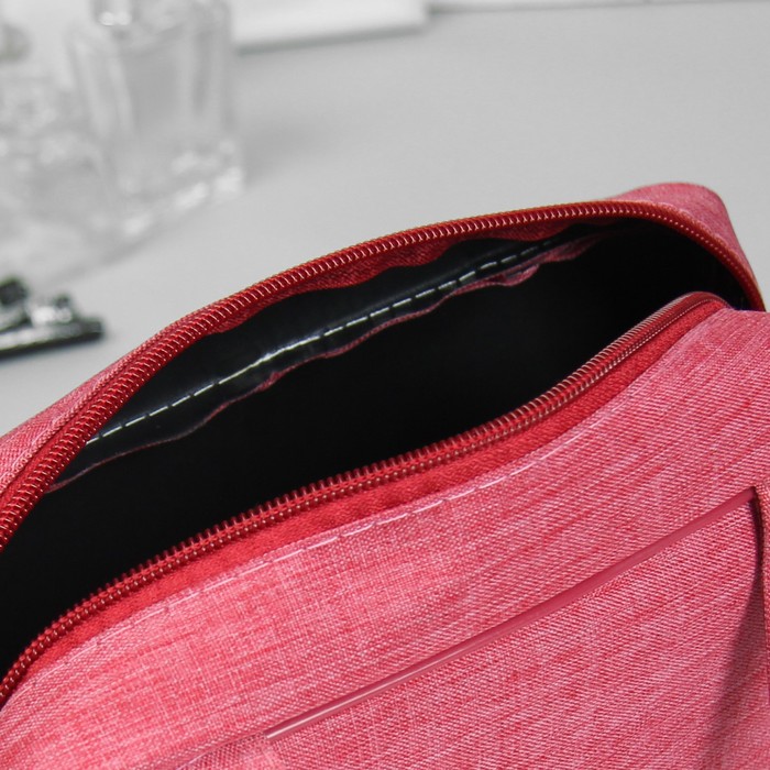 Косметичка-сумочка "Минимализм", отдел на молнии, ручки, цвет бордовый