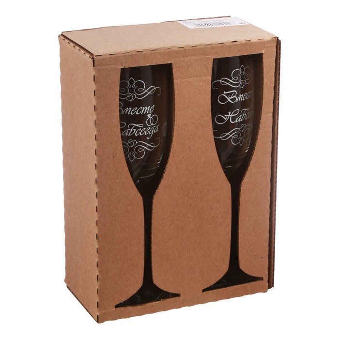 Набор бокалов для шампанского "Вместе навсегда!" 2 штуки