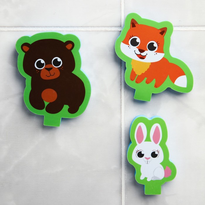 Набор игрушек для ванны «На полянке»