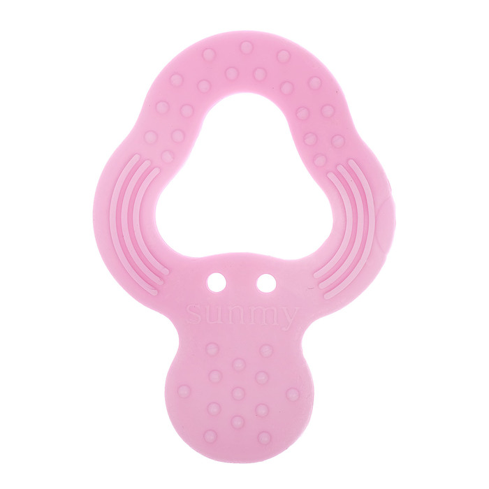 Прорезыватель силиконовый, цвет розовый