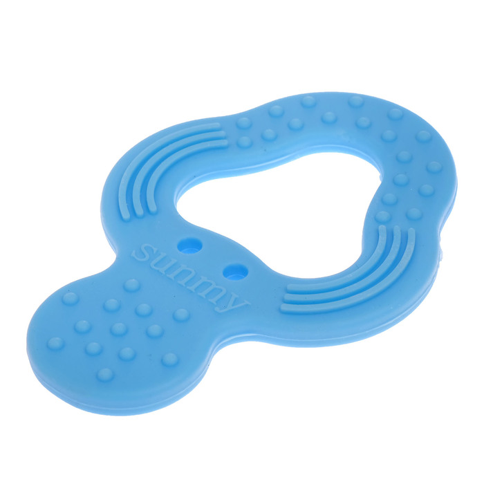 Прорезыватель силиконовый, цвет голубой