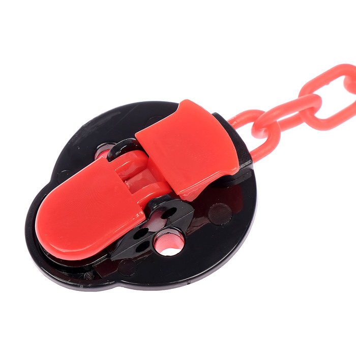 Держатель для пустышки «Божья коровка» на цепочке, цвет красный