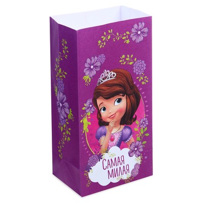 Пакет подарочный без ручек "Самая милая", София Прекрасная,10 х19.5 х7 см