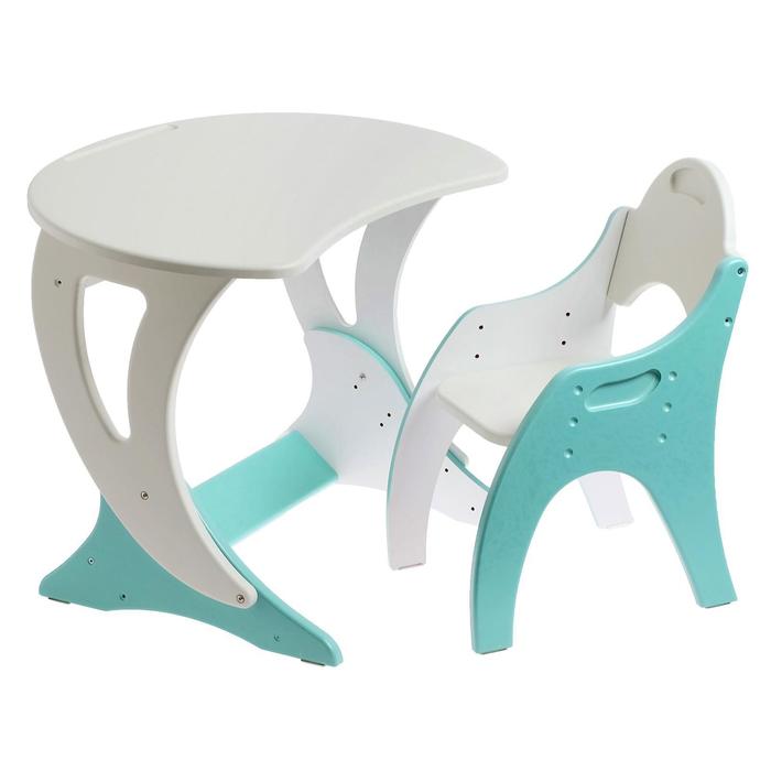 Набор мебели регулируемый &quot;Парус&quot;: стол, стул. Цвет бирюзовый жемчуг