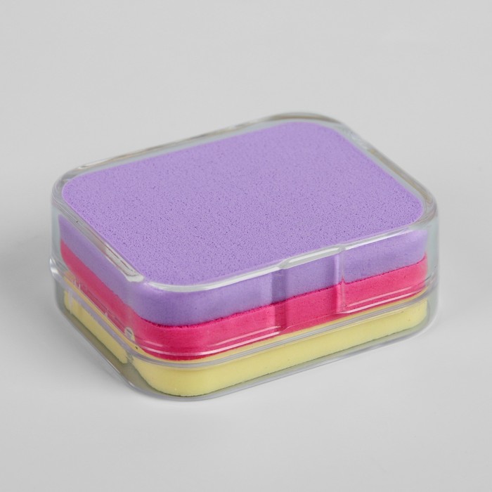 Набор спонжей для нанесения косметики "Прямоугольники", 3шт, цвет МИКС