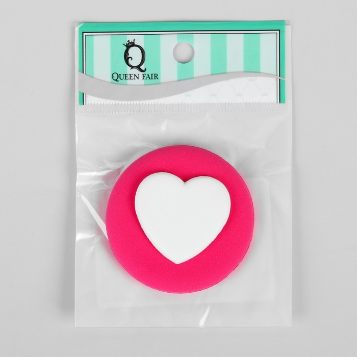 Спонж для нанесения косметики "Круг", фигуры на спонже-ассорти, цвет МИКС