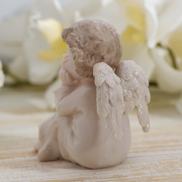 Сувенир полистоун лак "Ангелочек дремлет" 10,5х10х7 см