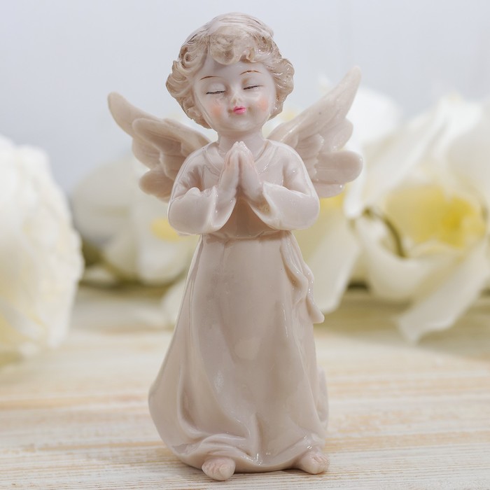 Сувенир полистоун лак "Ангел - молитва" 17х9х7,5 см