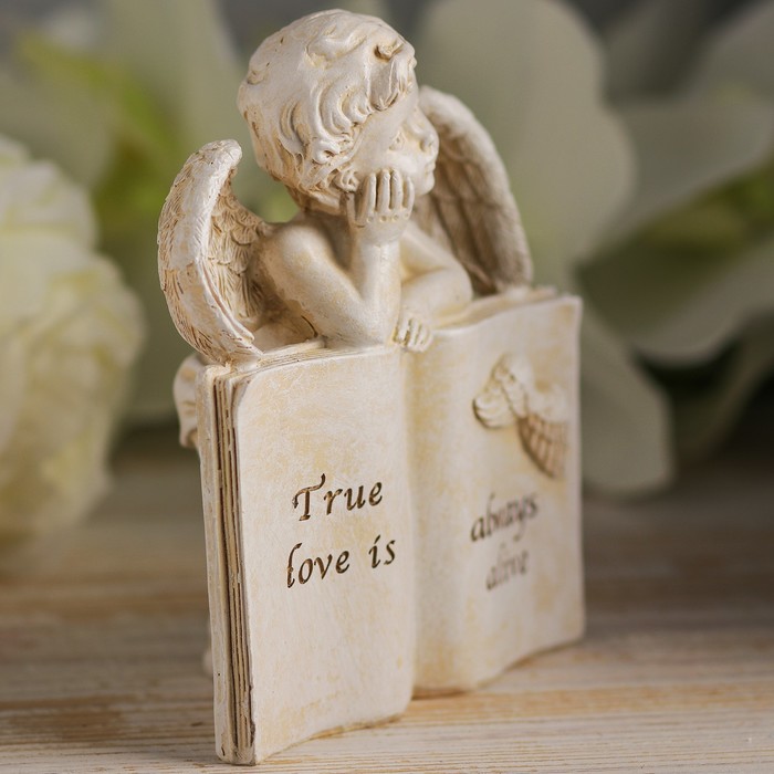 Сувенир полистоун "Ангел с книгой" 12,5х10,5х5 см
