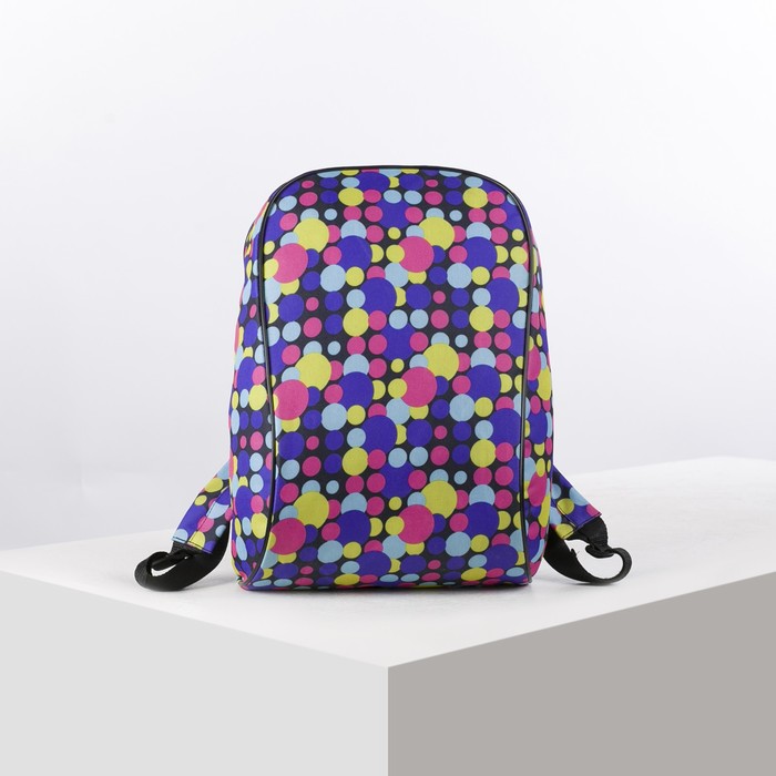 Рюкзак молодёжный, 1 отдел на молнии, принт цветные шары