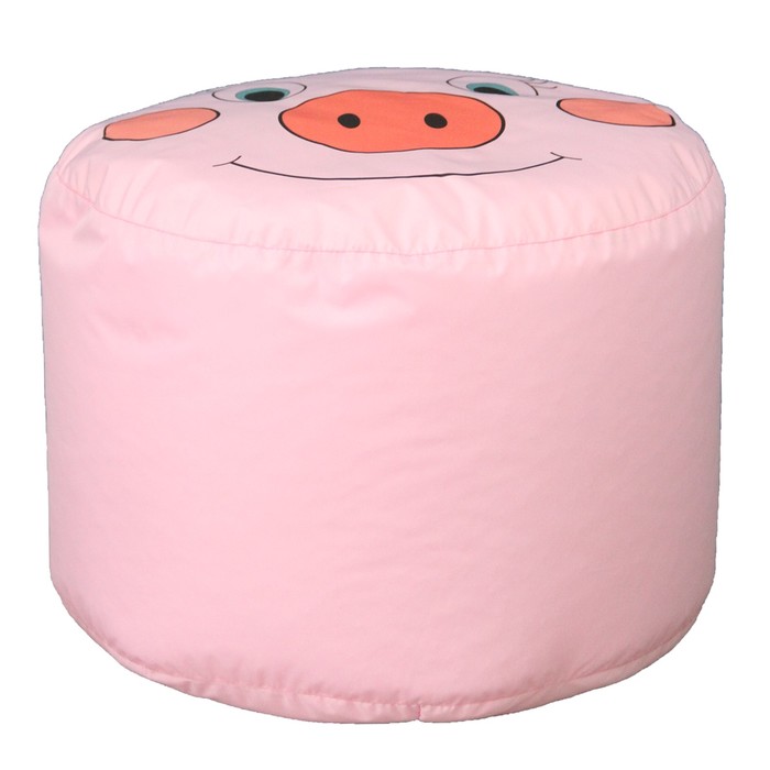Пуфик круглый Хрюшка d50/30печать нейлон 100% п/э