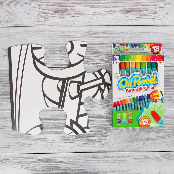 Раскраска-пазл 12 деталей "Самосвал" пастель 18 шт, размер собранного 87 на 53,3 см