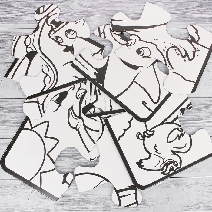 Раскраска-пазл 12 деталей "Веселье на море" пастель 18 шт, размер собранного 87 на 53,3 см