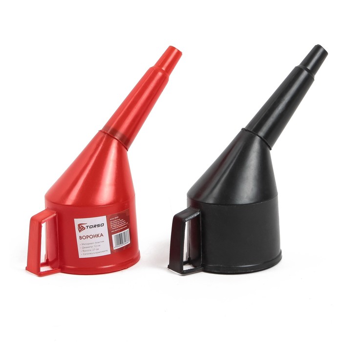 Воронка TORSO Для ГСМ с сеткой, диаметр 120 см, высота 270 мм, МИКС