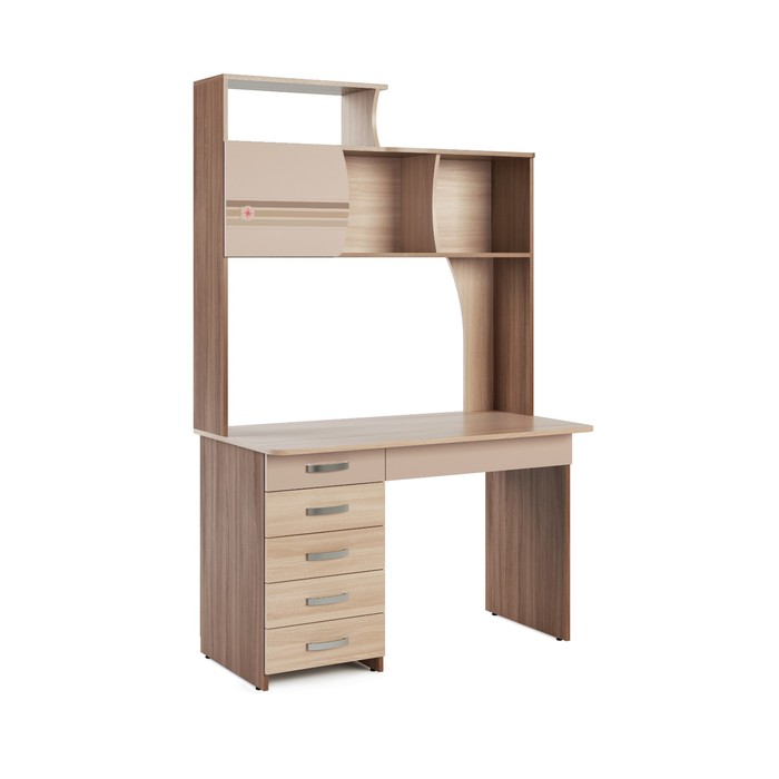 Стол компьютерный Вояж, 1200х705х750, Шимо темный/Мокко глянец