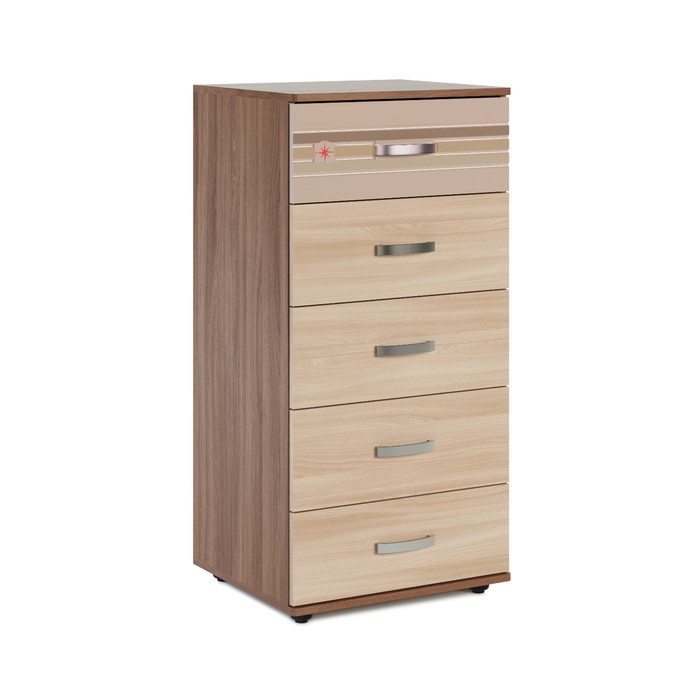 Комод Вояж, 540х475х1100, Шимо темный/Мокко глянец