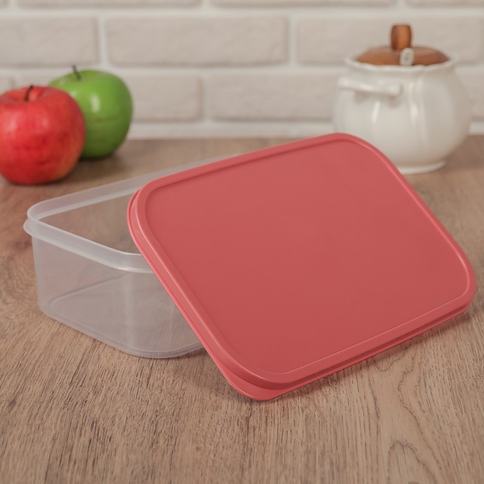 Контейнер пищевой 1,2 л, цвет коралловый