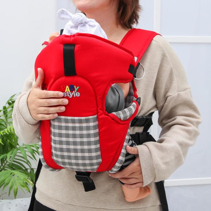 Рюкзак-кенгуру "Томик", 4 положения, 2-12 мес.,  до 12 кг., цвет красный