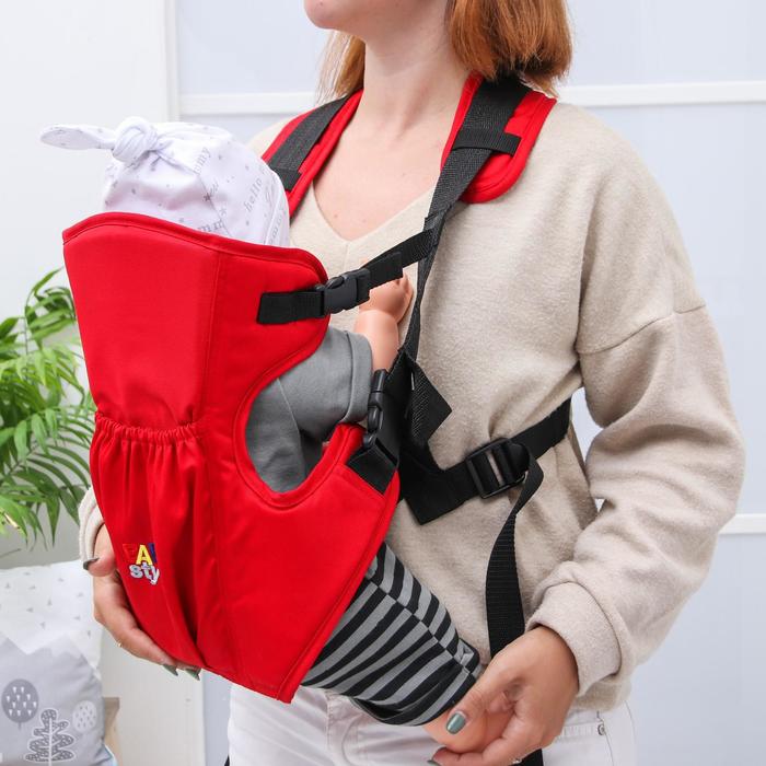 Рюкзак-кенгуру "Татошка", 2 положения, 3-12 мес., до 11 кг., цвет красный