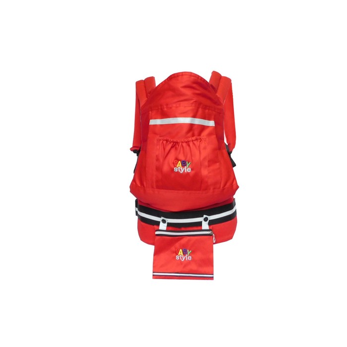 Рюкзак-кенгуру "БэбиКомфорт", 3 положения, от 6 мес., до 18 кг., цвет красный